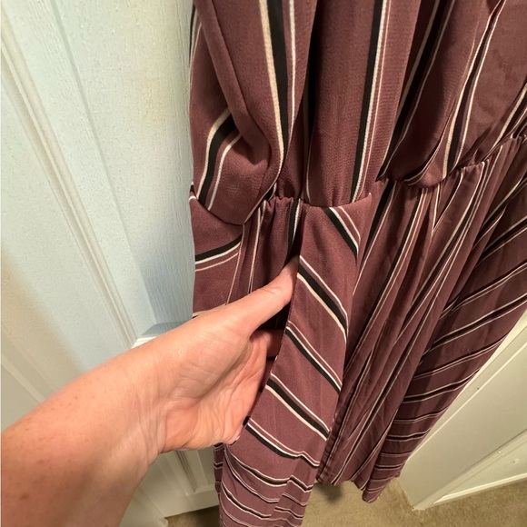 🛍️ Torrid Midi Chiffon Pleated Dress, size 4 (4X-26) fully lined - Picture 5 of 7